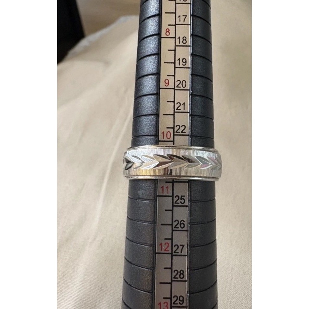 Vintage ESPO Men's 14KGE Band Ring Joseph Esposito Etched Band Size 10.5
